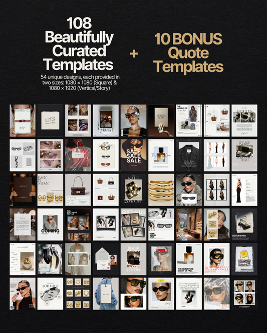 108 Neutral Instagram Canva Templates